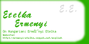 etelka ermenyi business card